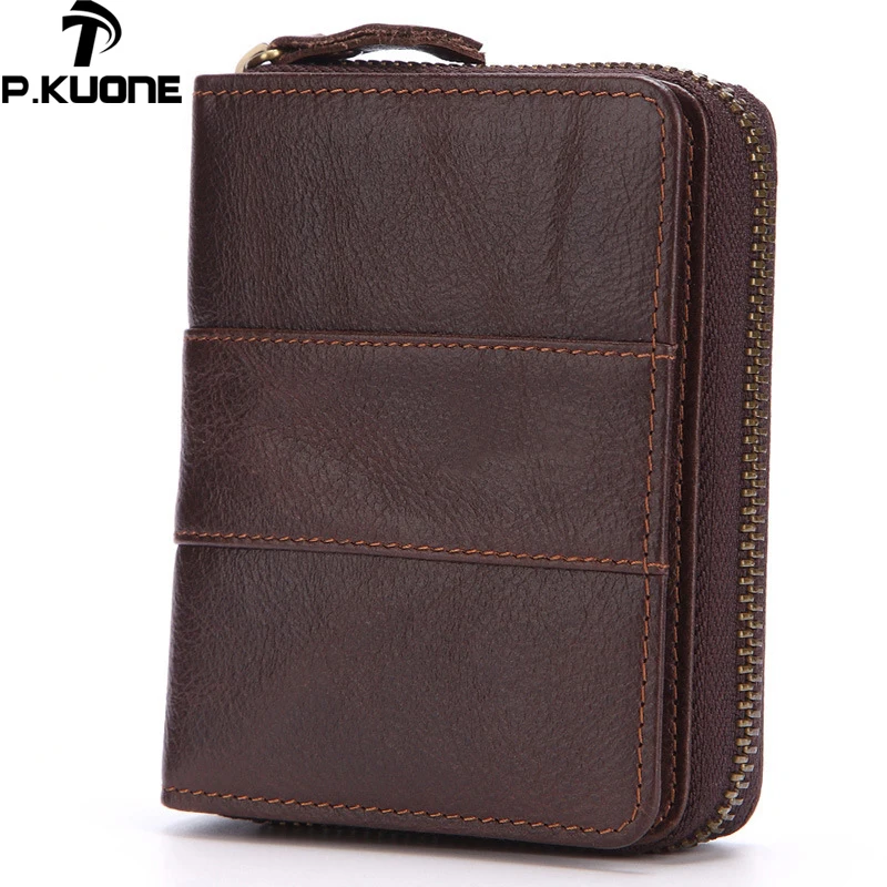 Genuine Leather Men's Wallet Zipper Coin Purse Organizer Wallets Top oil wax leather Men Money Bag Multi-Card Holder Wallet
Genuine Leather Men's Wallet Zipper Coin Purse Organizer Wallets Top oil wax leather Men Money Bag Multi-Card Holder Wallet
