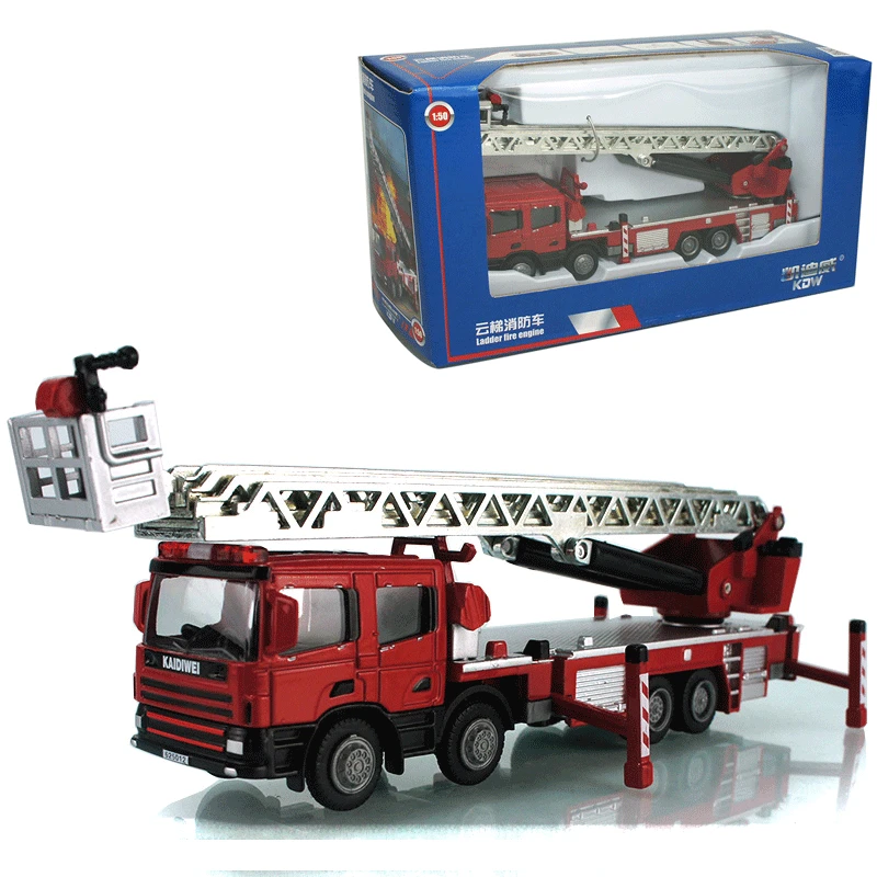 Image 150 Ladder Truck Alloy Ladder Truck Model Box 625012