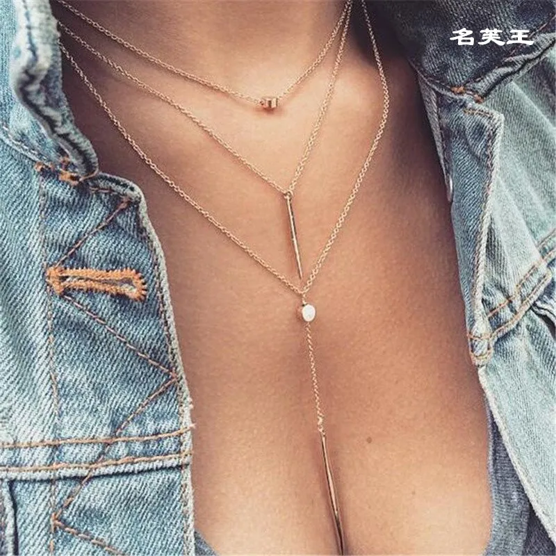 3 Tier 3 Multi Layer Necklace Tassel Charm Bar Women Delicate multi Necklace & Pendant Collier bijoux Boho Jewelry
3 Tier 3 Multi Layer Necklace Tassel Charm Bar Women Delicate multi Necklace & Pendant Collier bijoux Boho Jewelry