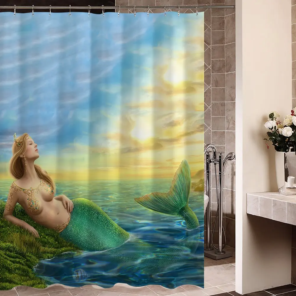 Memory Home Mermaid Shower Curtain Waterproof Polyester Fabric Shower Curtain Home Decor Bathroom Accessories
Memory Home Mermaid Shower Curtain Waterproof Polyester Fabric Shower Curtain Home Decor Bathroom Accessories
