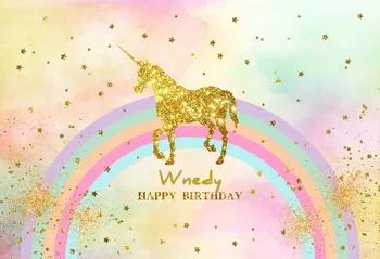 Custom Rainbow Gold Unicorn Party Happy Birthday Photo Background Photography Backdrops Quality Vinyl
Custom Rainbow Gold Unicorn Party Happy Birthday Photo Background Photography Backdrops Quality Vinyl