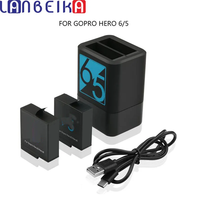 LANBEIKA 2pcs 1220mah Rechargeable Battery + Hero5 Hero6 Dual Battery Charger For GoPro Hero 7 6 5 Black Camera Accessories
LANBEIKA 2pcs 1220mah Rechargeable Battery + Hero5 Hero6 Dual Battery Charger For GoPro Hero 7 6 5 Black Camera Accessories