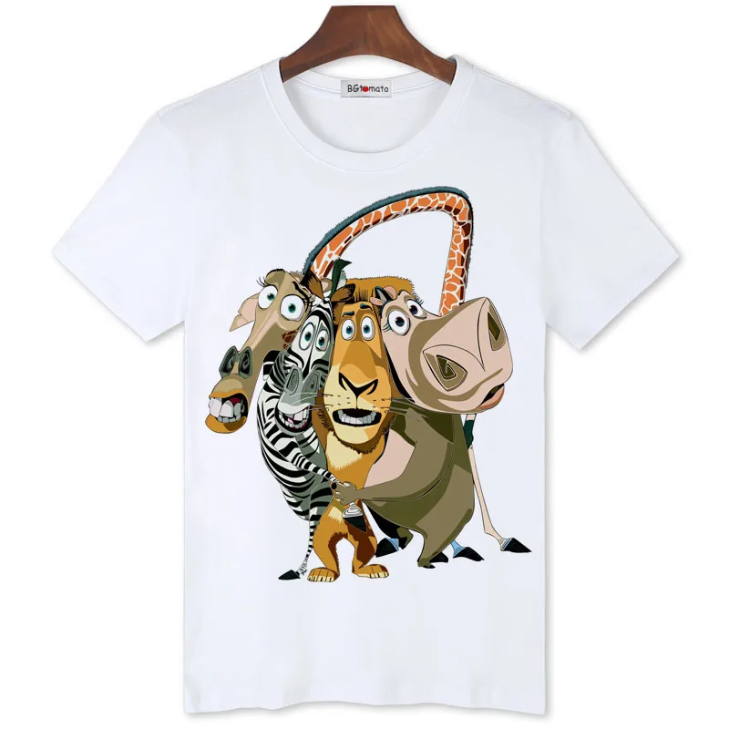 BGtomato Funny Madagascar popular cartoon Zebra lion hippo t shirts super lovely popular cartoon shirts for men
BGtomato Funny Madagascar popular cartoon Zebra lion hippo t shirts super lovely popular cartoon shirts for men