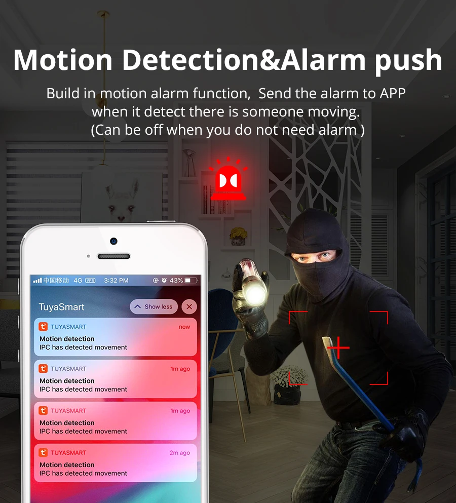 WiFi Wireless Outdoor Camera Compatible with Alexa Echo Show Smart Home