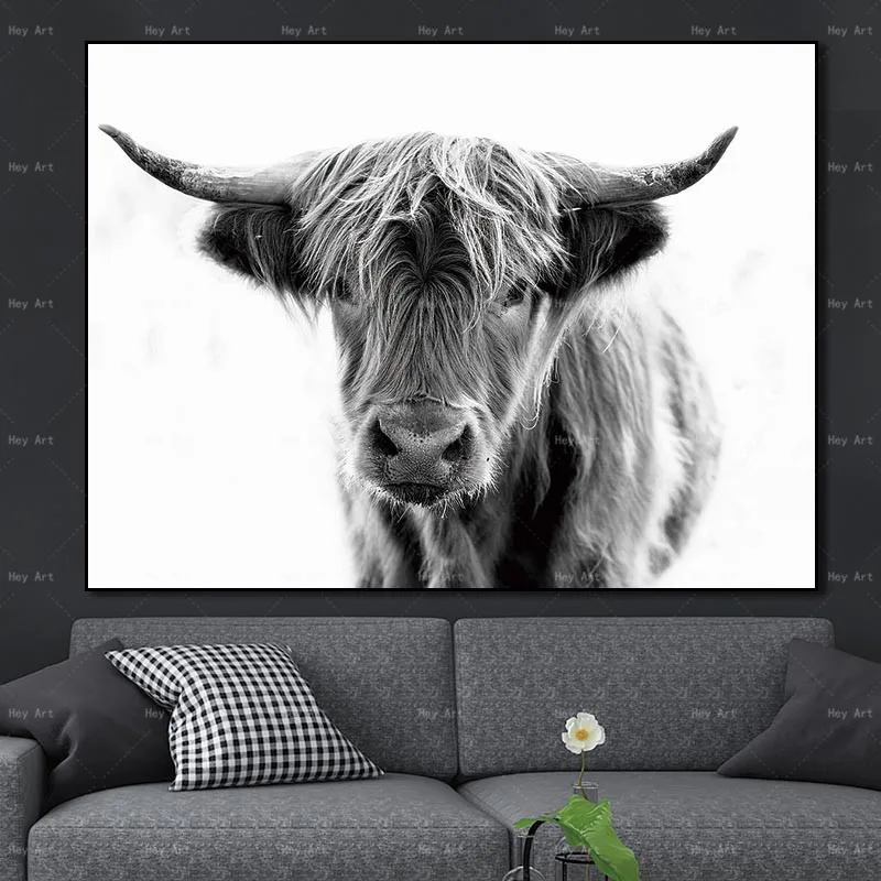 Frameless Wall Painting Animal Canvas Poster Prints Highland Cow Paintings Artwork for Walls Living Room
Frameless Wall Painting Animal Canvas Poster Prints Highland Cow Paintings Artwork for Walls Living Room