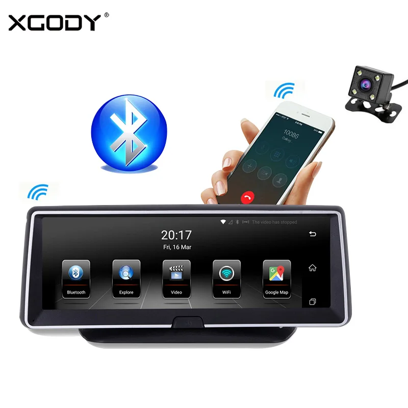 Xgody 8'' Car Dvr Gps Navigatior 3G Android 5.0 Dashboard Navigation 1920x1080p 1+16GB Bluetooth WIFI Dual Cameras 2018 Eu Map
Xgody 8'' Car Dvr Gps Navigatior 3G Android 5.0 Dashboard Navigation 1920x1080p 1+16GB Bluetooth WIFI Dual Cameras 2018 Eu Map