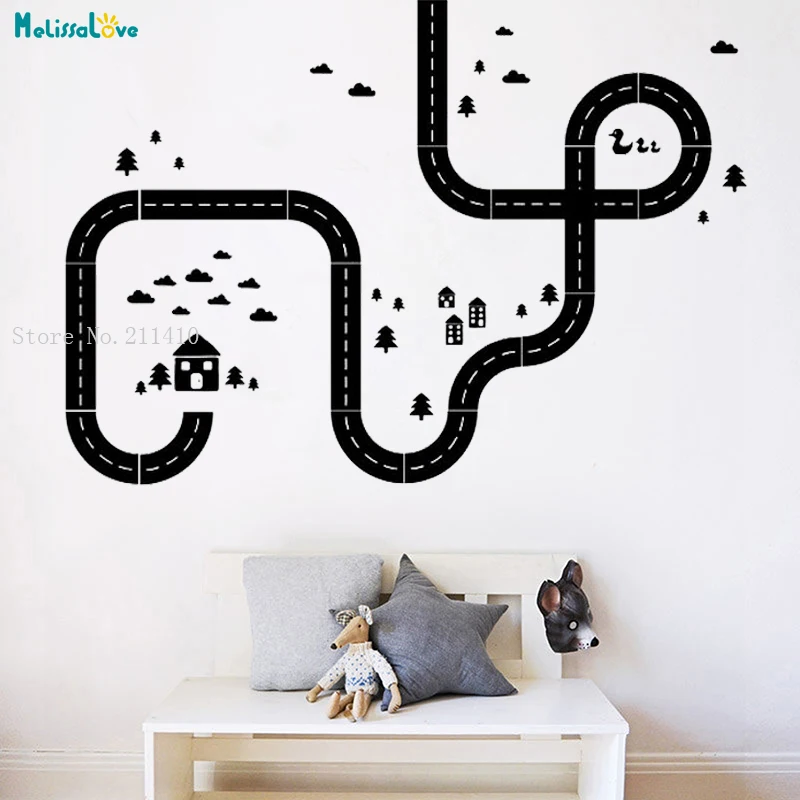 Cute Design Road Map Wall Decals Decoration for Kids Baby Room Nursery Self-adhesive Vinyl Murals Lovely Unique Gift YT1477
Cute Design Road Map Wall Decals Decoration for Kids Baby Room Nursery Self-adhesive Vinyl Murals Lovely Unique Gift YT1477