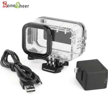 Underwater 60m Waterproof Housing Case + 1050 mA Backup Battery for Gopro Hero 4 Session Camera Charge Cable Session Accessories