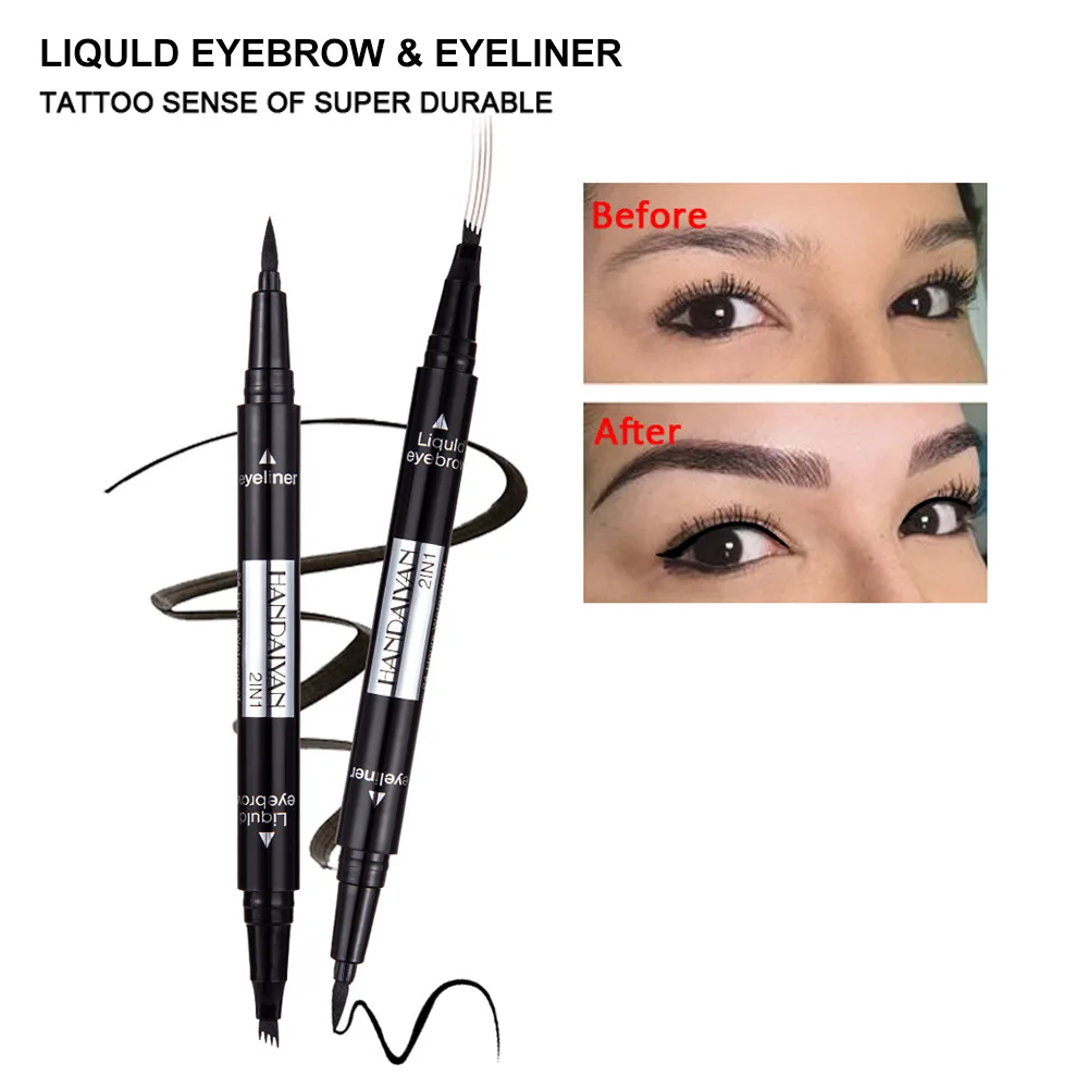 HANDAIYAN 2 in1 3 Color Double-end Waterproof Four-claw Liquid Eye Brow Tint Eye Liner Eyebrow Pencil Cosmetic Tattoo Pen TSLM2
HANDAIYAN 2 in1 3 Color Double-end Waterproof Four-claw Liquid Eye Brow Tint Eye Liner Eyebrow Pencil Cosmetic Tattoo Pen TSLM2