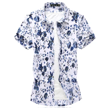 M-7XL mens shirts casual slim fit high quality floral shirt men Elastic mercerized cotton short sleeve men party shirts
M-7XL mens shirts casual slim fit high quality floral shirt men Elastic mercerized cotton short sleeve men party shirts