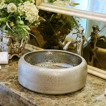 Round Jingdezhen Bathroom ceramic sink wash basin Counter Top silver ceramic Wash Basin Bathroom Sink
Round Jingdezhen Bathroom ceramic sink wash basin Counter Top silver ceramic Wash Basin Bathroom Sink