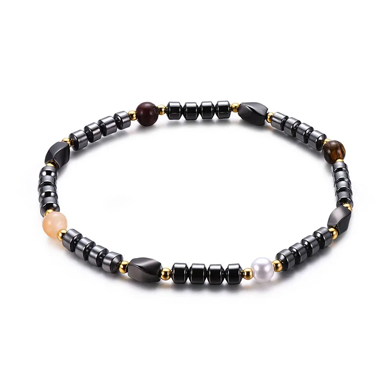 Hot Sale Men Women Black Hematite Charm Anklet Magnet Gold Acrylic Beads Nature Stone Foot Jewelry Gifts
Hot Sale Men Women Black Hematite Charm Anklet Magnet Gold Acrylic Beads Nature Stone Foot Jewelry Gifts