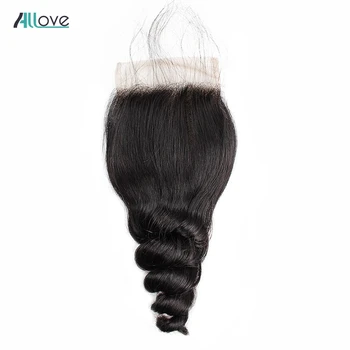 Allove Brazilian Loose Wave Lace Closure 100% Remy Hair Bundles 4*4 Lace Closure Free Part Human Hair Closure With Baby Hair
Allove Brazilian Loose Wave Lace Closure 100% Remy Hair Bundles 4*4 Lace Closure Free Part Human Hair Closure With Baby Hair