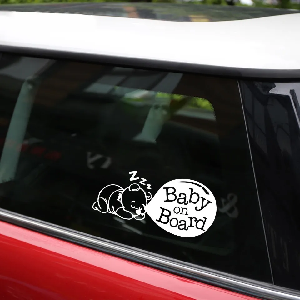 Cunymagos BABY ON BOARD Cute Cartoon Car Sticker Tail Warning Logo Decals Car Styling Auto Motorcycle Decal Stickers 17.88 (7)
