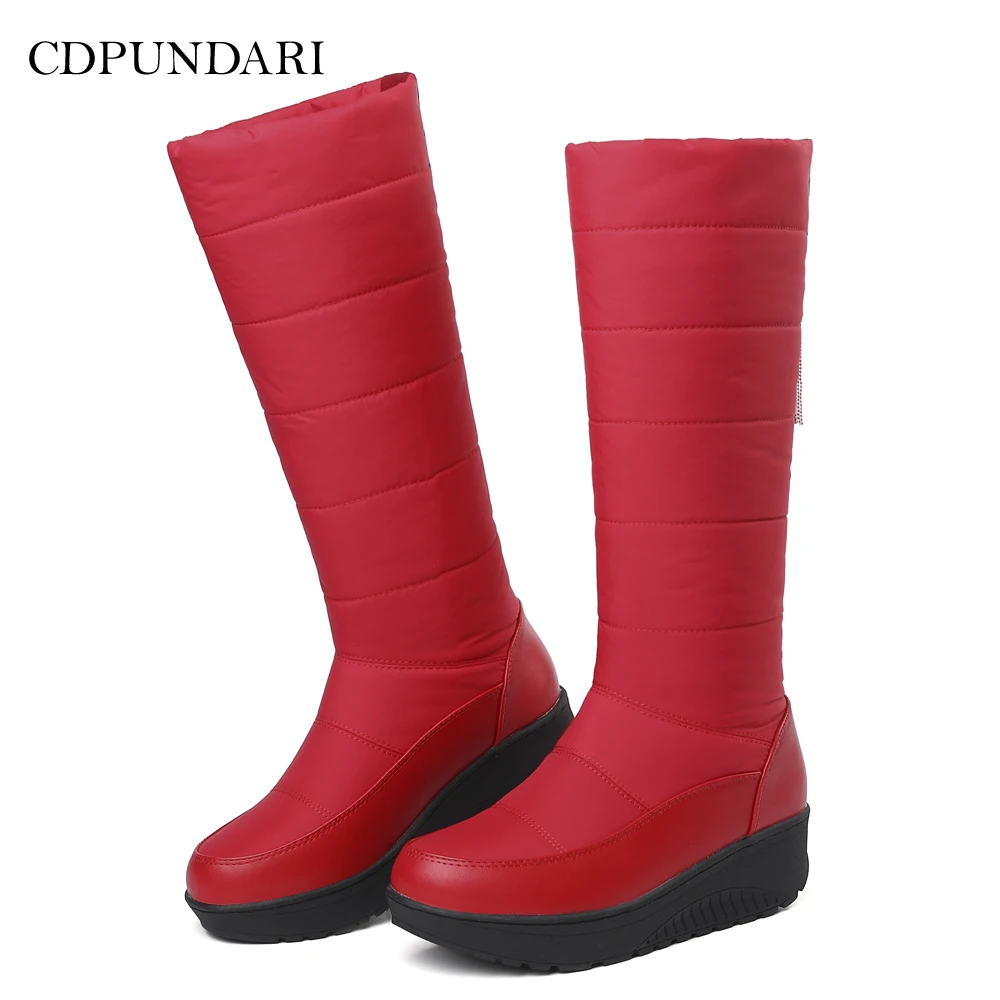 CDPUNDARI Down Plush Winter Snow Boots Women Calf boots Ladies Flat platform boots Black Red
CDPUNDARI Down Plush Winter Snow Boots Women Calf boots Ladies Flat platform boots Black Red