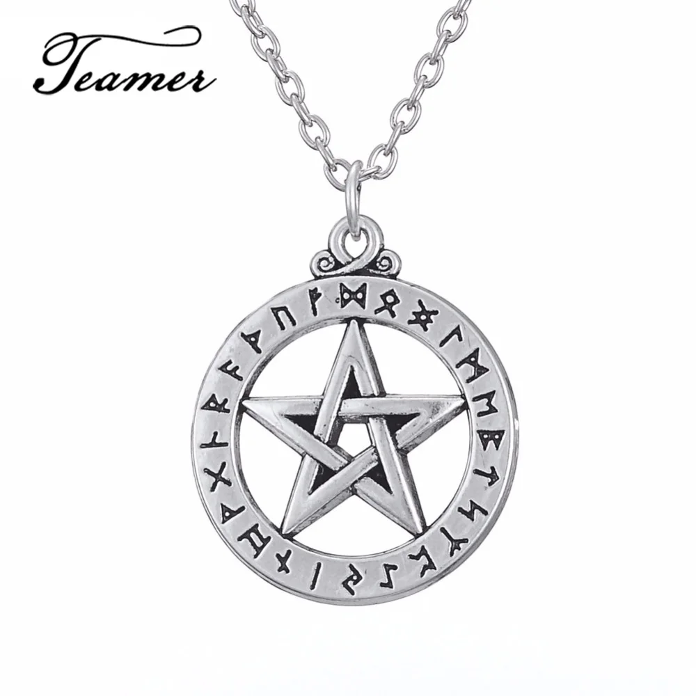 Teamer Vintage Punk Supernatural Pentacle Pentagram Pendant Men Necklace Witch Protection Star Amulet Necklace Men Jewelry
Teamer Vintage Punk Supernatural Pentacle Pentagram Pendant Men Necklace Witch Protection Star Amulet Necklace Men Jewelry