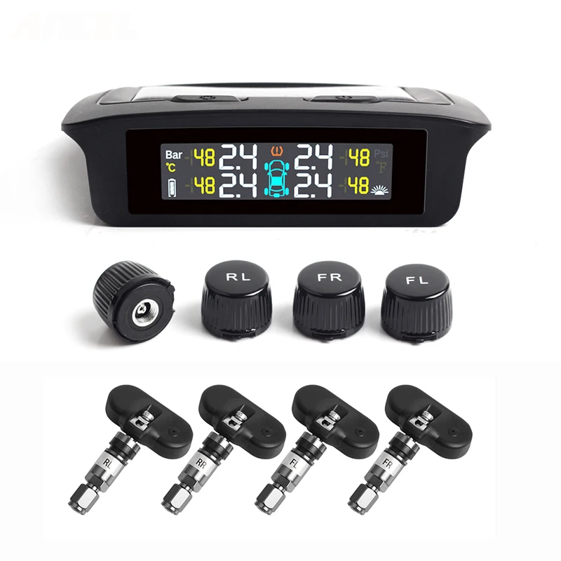 2018 Newest TPMS Tire Pressure Alarm System With 4 Sensors Solar Energy Tire Monitor Wireless Car Tire Alarm TPMS Solar Power
2018 Newest TPMS Tire Pressure Alarm System With 4 Sensors Solar Energy Tire Monitor Wireless Car Tire Alarm TPMS Solar Power