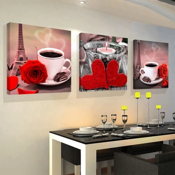 Unframed 3 Piece Wall Art Red Flower Eiffel Tower Painting Canvas Printed Coffee Cup And Love Still Life Cuadros Decoracion
Unframed 3 Piece Wall Art Red Flower Eiffel Tower Painting Canvas Printed Coffee Cup And Love Still Life Cuadros Decoracion