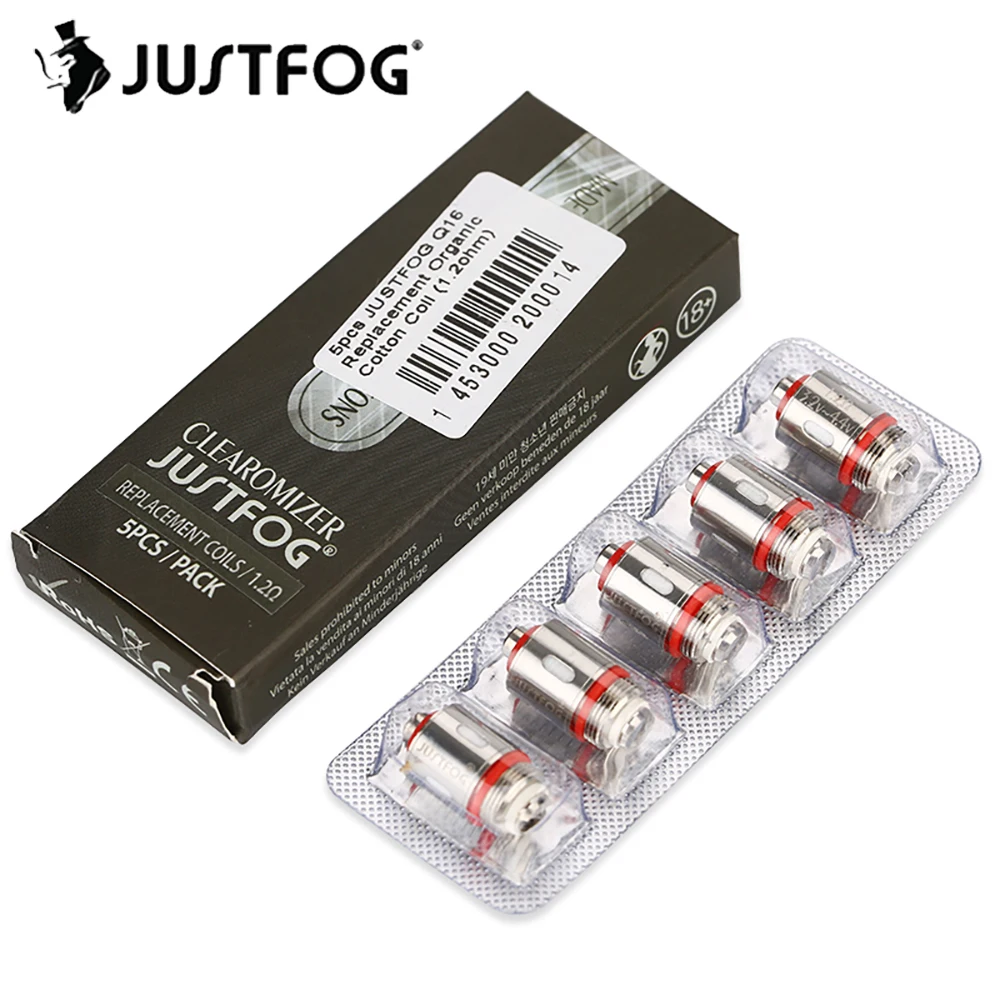 Original JUSTFOG Organic Cotton Coil 1.2ohm/1.6ohm for Justfog C14 Q14 Q16 P16A P14A Kit Electronic Cigarette Justfog Coil Head
Original JUSTFOG Organic Cotton Coil 1.2ohm/1.6ohm for Justfog C14 Q14 Q16 P16A P14A Kit Electronic Cigarette Justfog Coil Head