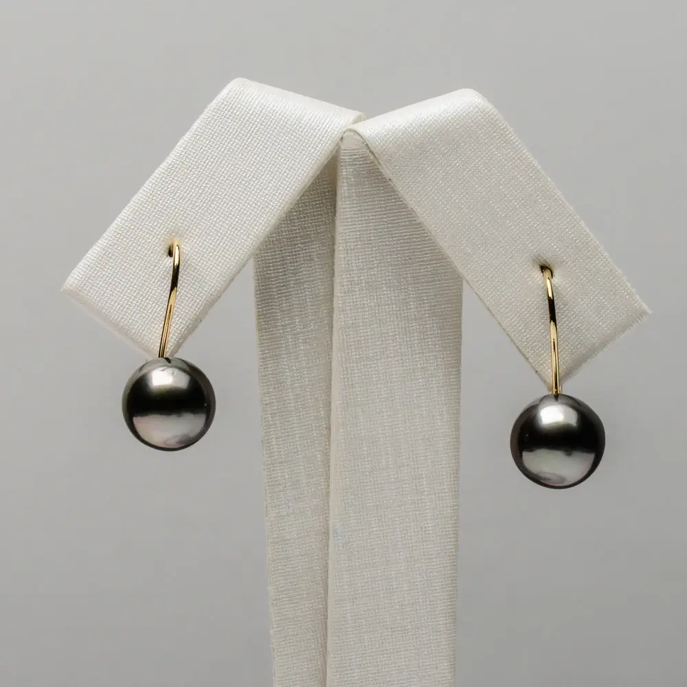 8.8-9mm Round Black Real Tahitian Pearl Leverback drop Earrings 14k Yellow Gold
8.8-9mm Round Black Real Tahitian Pearl Leverback drop Earrings 14k Yellow Gold