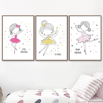 Ballet Dancer Fairy Nordic Poster And Print Wall Art Canvas Painting Wall Pictures For Kids Bedroom Baby Girl Room Home Decor
Ballet Dancer Fairy Nordic Poster And Print Wall Art Canvas Painting Wall Pictures For Kids Bedroom Baby Girl Room Home Decor
