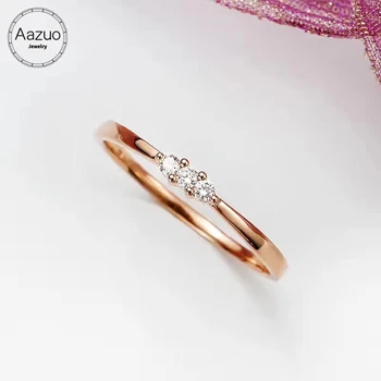 Aazuo Real Diamonds IJ SI 100% 18K Rose Gold Mini Line Ring for Woman Charm Jewelry Fashion Love Gift tiny thin Au750 
Aazuo Real Diamonds IJ SI 100% 18K Rose Gold Mini Line Ring for Woman Charm Jewelry Fashion Love Gift tiny thin Au750
