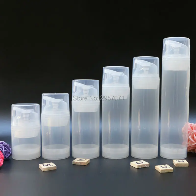 30ml 50ml 150ml Empty Airless Vacuum Pump Transparent bottles Makeup Travel Liquid Refillable Bottles for Women 200pcs/lot DHL
30ml 50ml 150ml Empty Airless Vacuum Pump Transparent bottles Makeup Travel Liquid Refillable Bottles for Women 200pcs/lot DHL