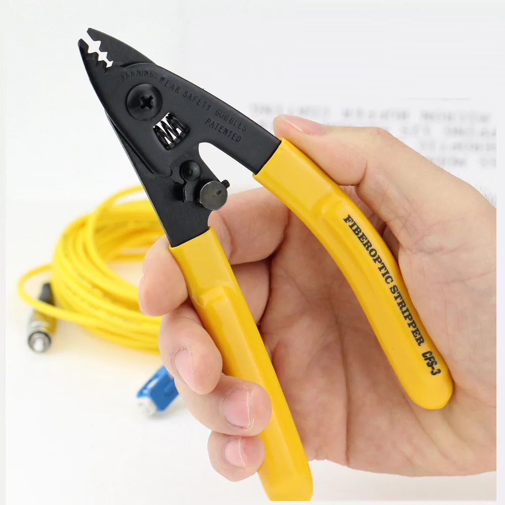CFS-3 Fiber Stripper for Stripping 125um micron fiber with 250um micron buffer coating and Optical fiber cord wire stripper
CFS-3 Fiber Stripper for Stripping 125um micron fiber with 250um micron buffer coating and Optical fiber cord wire stripper