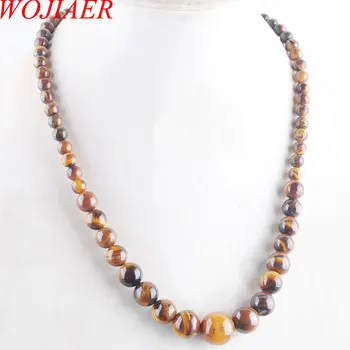 WOJIAER Natural Tiger's Eye Gem Stone Round 6-14mm Beads Women Necklace 17.5" Strand Fashion Jewelry PF3020
WOJIAER Natural Tiger's Eye Gem Stone Round 6-14mm Beads Women Necklace 17.5" Strand Fashion Jewelry PF3020
