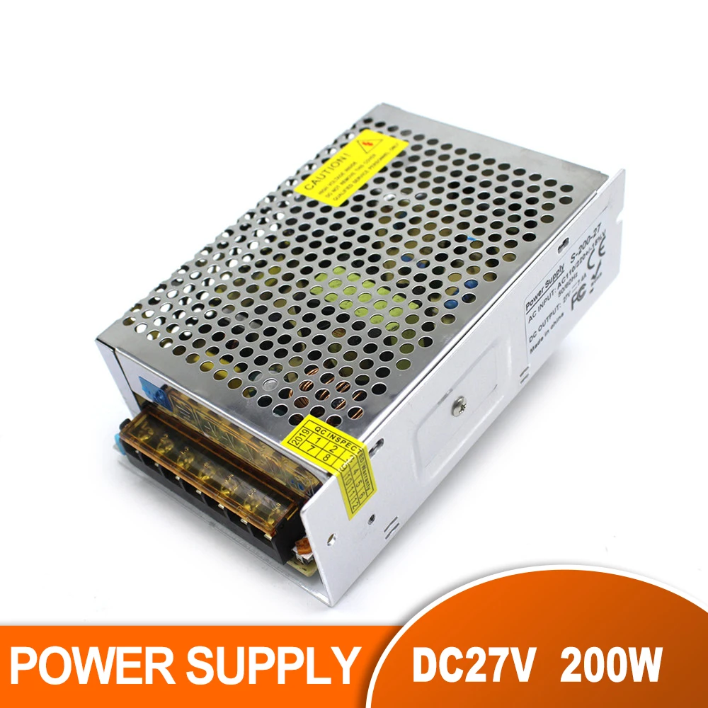 DC27V 7.4A 200W импульсный источник питания Трансформатор 110V 220V AC к DC SMPS для