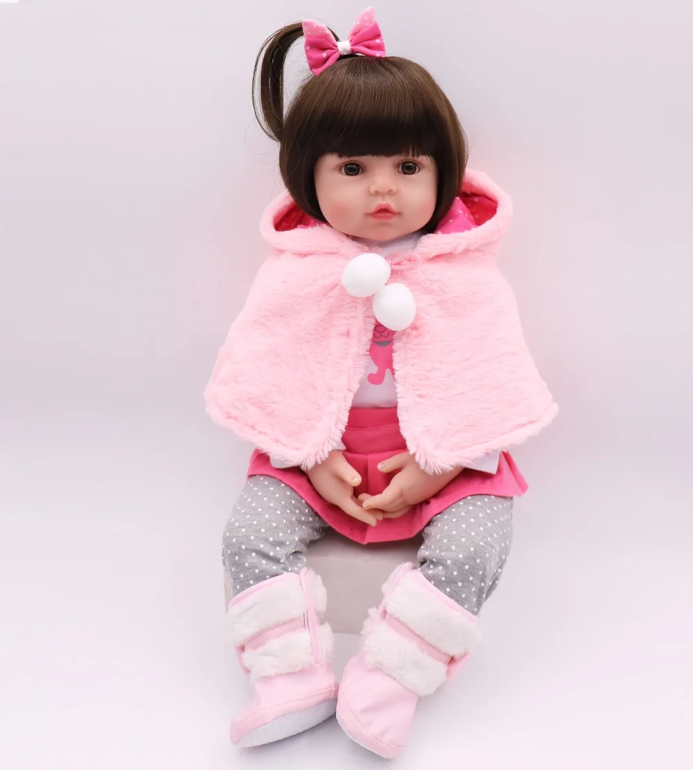 Reborn Baby Doll soft black hair Toys and pink rabbit plush coat Gift For Girls or Boys Kit diy Play house toy 24'' bebe reborn
Reborn Baby Doll soft black hair Toys and pink rabbit plush coat Gift For Girls or Boys Kit diy Play house toy 24'' bebe reborn
