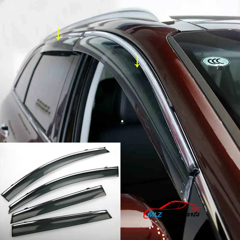 Car Parts Vent Wind Deflector Molding Sun Rain Guards Door Windows