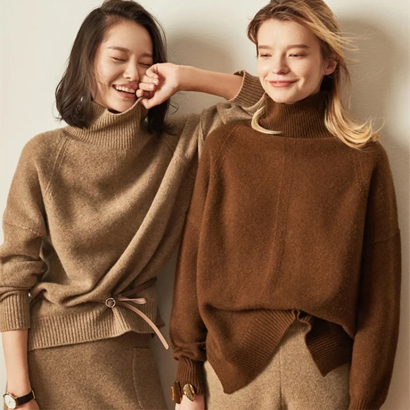 2018 Spring Autumn Women Cashmere Wool Sweaters Pullovers Turtleneck Casual Fashion Pullovers Solid Color Female Knitted Jumpers
2018 Spring Autumn Women Cashmere Wool Sweaters Pullovers Turtleneck Casual Fashion Pullovers Solid Color Female Knitted Jumpers
