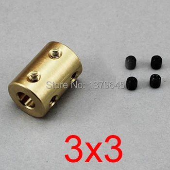 3mm to 3mm 3x3 rigid coupling CNC Motor Copper Coupling brass Coupler, model ship model airplane Motor connector
3mm to 3mm 3x3 rigid coupling CNC Motor Copper Coupling brass Coupler, model ship model airplane Motor connector