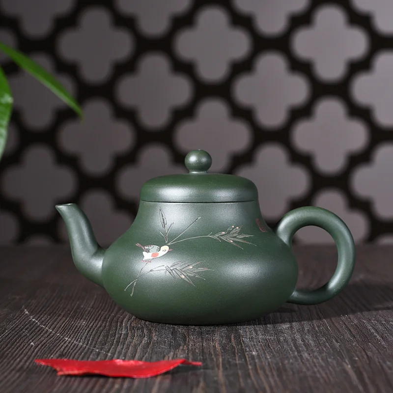 Enameled Pottery Teapot Quality Goods Full Manual Raw Ore Green Mud Painting Pot Kungfu Online Teapot Tea Set Suit Wholesale
Enameled Pottery Teapot Quality Goods Full Manual Raw Ore Green Mud Painting Pot Kungfu Online Teapot Tea Set Suit Wholesale