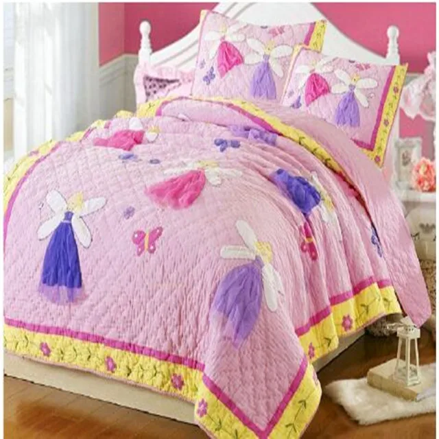 Free shipping 2pcs 100%cotton handmade applique patchwork quilt for girl twin size fairy bedspread/bed cover
Free shipping 2pcs 100%cotton handmade applique patchwork quilt for girl twin size fairy bedspread/bed cover