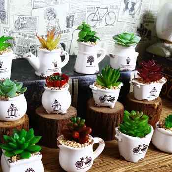 3pcs/lot New Creative Rural Style Mini Succulents Plant Simulation Artificial Pot Decorative Miniascape Bonsai Home Decor 
3pcs/lot New Creative Rural Style Mini Succulents Plant Simulation Artificial Pot Decorative Miniascape Bonsai Home Decor
