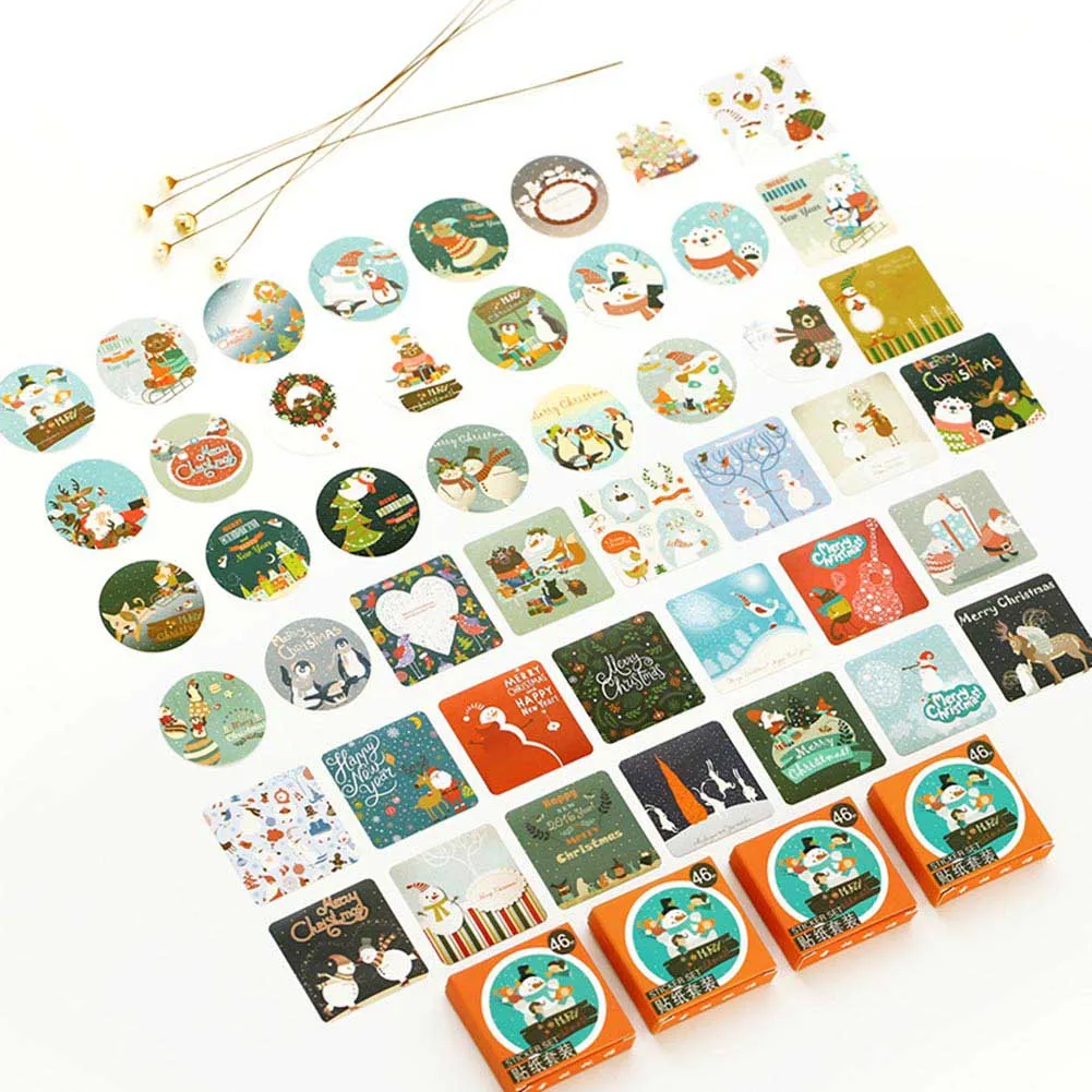 46 PCS/pack Merry Christmas Theme Sticker DIY Decoration Gifts Posted Package New Year Label Paper Sticker Diary Scrapbooking
46 PCS/pack Merry Christmas Theme Sticker DIY Decoration Gifts Posted Package New Year Label Paper Sticker Diary Scrapbooking