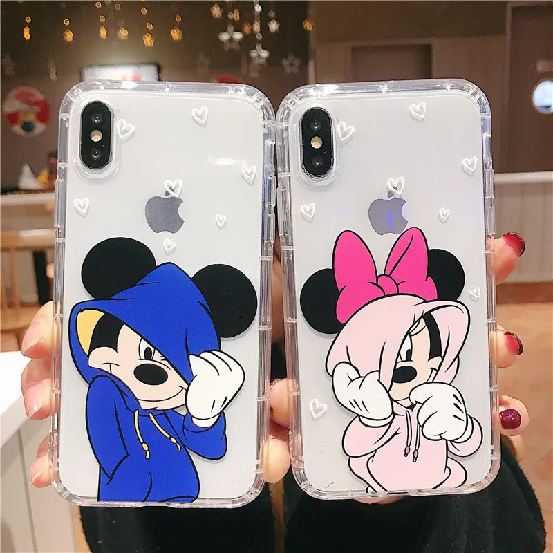 3D Nueva Funda Caliente Minnie Micki Pooh Oso para iPhone XS Max XR 6 7 X 8 Plus