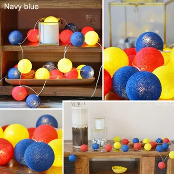 Red/Yellow/Blue 20 Cotton Balls Lights LED Fairy String Holiday Christmas Lights Garlands Party Wedding Kid Room Decoration CT16
Red/Yellow/Blue 20 Cotton Balls Lights LED Fairy String Holiday Christmas Lights Garlands Party Wedding Kid Room Decoration CT16