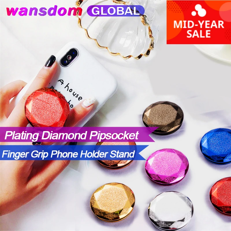 Wansdom Plating Diamond Pipsocket Finger Grip Phone Holder Stand for IPhone X 7 XS Samsung Air Bag Cell Bracket
Wansdom Plating Diamond Pipsocket Finger Grip Phone Holder Stand for IPhone X 7 XS Samsung Air Bag Cell Bracket