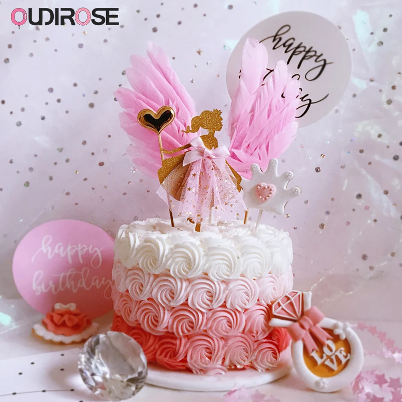 Pink Wings Top Cake Topper Happy Birthday Boy/Girl Gift Baking Cake Decoration For Baby Shower Birthday Party Wedding Supplies
Pink Wings Top Cake Topper Happy Birthday Boy/Girl Gift Baking Cake Decoration For Baby Shower Birthday Party Wedding Supplies