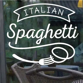 Spaghetti Kitchen Wall Decal Italy Italian Europe Venice Rom Milan Carnival Pizza Italian Restaurant Pasta Spaghetti Window K43