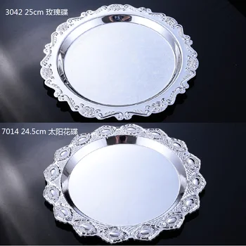 Diameter 25cm Fashion metal round Metal Fruit Plate Afternoon Tea Snack Dishes With embossing Wedding Sweets Pastry Tray FT008
Diameter 25cm Fashion metal round Metal Fruit Plate Afternoon Tea Snack Dishes With embossing Wedding Sweets Pastry Tray FT008
