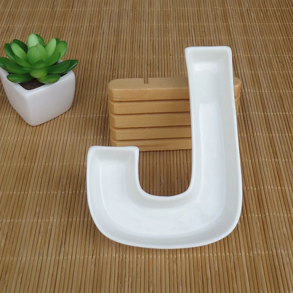 Ceramic Letter J Dish, Party Decoration Dish, Dessert Dish, Wedding Decoration Letter Dish
Ceramic Letter J Dish, Party Decoration Dish, Dessert Dish, Wedding Decoration Letter Dish