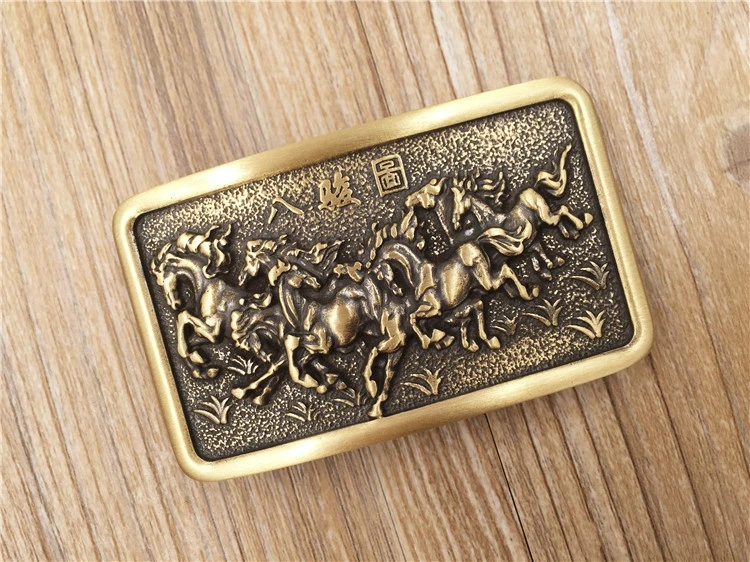 High Quality Antique Finish Retro Men's 100% Solid Brass Copper Horse embossed Belt Buckle for Men
High Quality Antique Finish Retro Men's 100% Solid Brass Copper Horse embossed Belt Buckle for Men