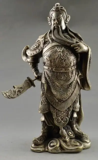 Collectible Decorated Old Tibet Silver Carved Guan Di Hold Kn1fe Exorcism Statue
Collectible Decorated Old Tibet Silver Carved Guan Di Hold Kn1fe Exorcism Statue
