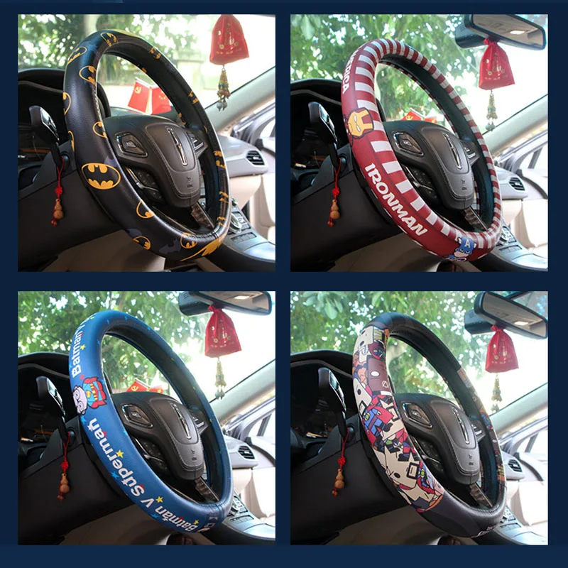 Cartoon Steering Wheel Cover Leather Batman Superman Ironman Auto Sport Steering-Wheel Case Car Accessories For Ford Golf
Cartoon Steering Wheel Cover Leather Batman Superman Ironman Auto Sport Steering-Wheel Case Car Accessories For Ford Golf