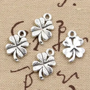 30pcs Charms Lucky Irish Four Leaf Clover 17x11mm Antique Bronze Silver Color Pendants Making DIY Handmade Tibetan Jewelry
30pcs Charms Lucky Irish Four Leaf Clover 17x11mm Antique Bronze Silver Color Pendants Making DIY Handmade Tibetan Jewelry