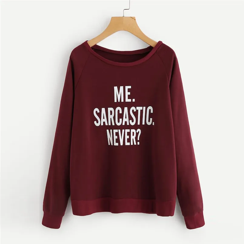 New ME SARCASTIC NEVER Letter Long Sleeve Hoodie Sweatshirt Causal Hooded Pollover Sweatshirt For Women 40DE11
New ME SARCASTIC NEVER Letter Long Sleeve Hoodie Sweatshirt Causal Hooded Pollover Sweatshirt For Women 40DE11